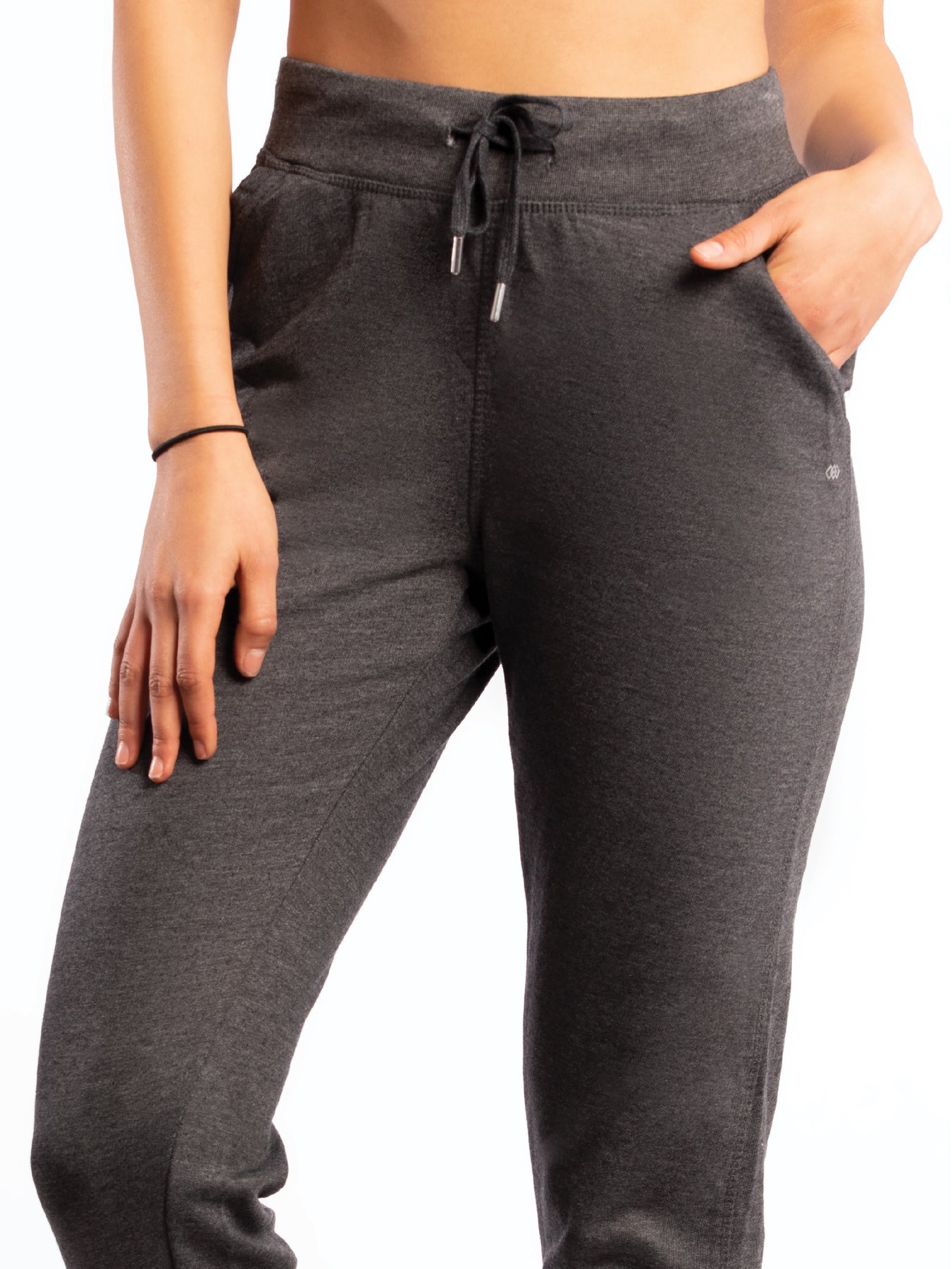 Livfree Women's Solid Lower With Pockets-5% Milange Grey